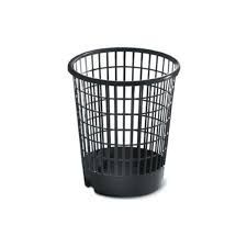 LIXEIRA PLASTICA 10L TELADA PRETA 173 PLASVALE