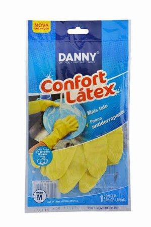 LUVA LATEX M DANNY AMARELA