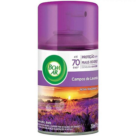 REFIL SUPORTE AUTOMATICO FRESHMATIC 250ML LAVANDA BOM AR