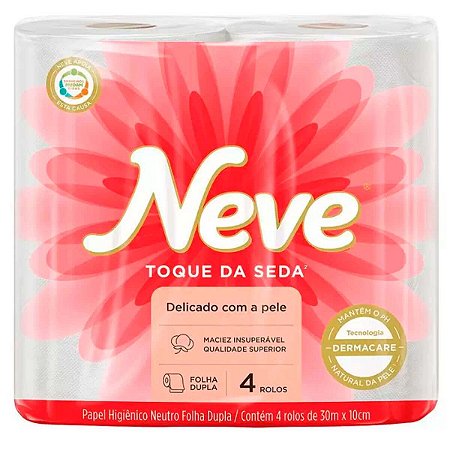 Papel Higienico Folha Dupla C/4 Rolos 30M Neve