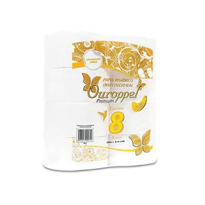 Papel Higienico Rolao 8X300Mt Premium Ouroppel