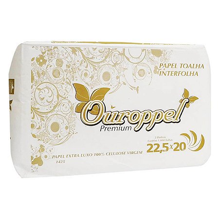 Papel Interfolha  22,5X20 Extra Luxo Premium C/1000 Ouroppel
