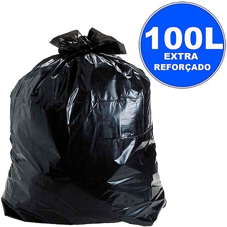 Saco P/Lixo 100L Preto Extra Reforcado C/40 Guedes