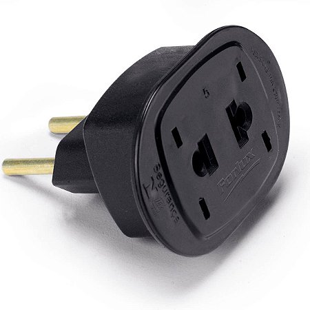 Adaptador Tomada 2P P/Nbr14136 Preto