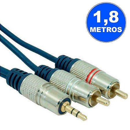 CABO P2 ST X 2 RCA PRO 1,8M AZ