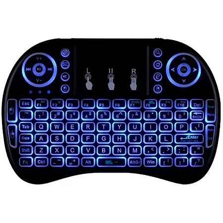 MINI TECLADO KEYBOARD SEM FIO WIRELESS ILUMIDADO LED