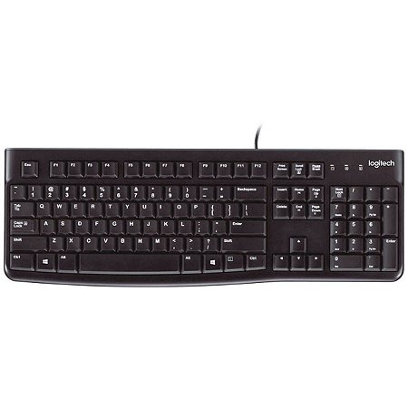 Teclado Com Fio Usb K120 Preto Logitech