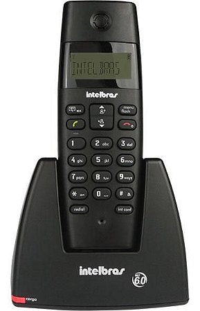 Telefone S/fio TS40 ID C/identificador de Chamada Dect 6.0 Preto Intelbras