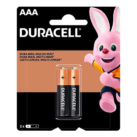 Pilha Alcalina Palito Aaa C/2 Duracell
