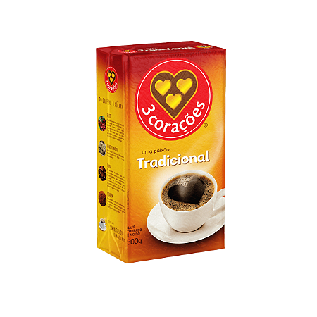 CAFE TORRADO E MOIDO TRADICIONAL VACUO 500G TRES CORACOES