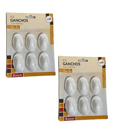 GANCHO C/6 (BRANCO OVAL) 906967 IMPORIENTE
