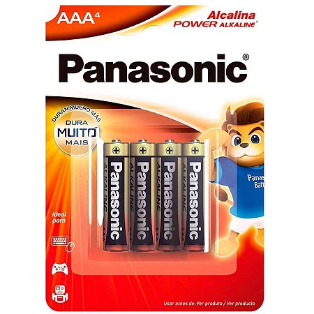 PILHA ALCALINA PALITO AAA C/4 PANASONIC