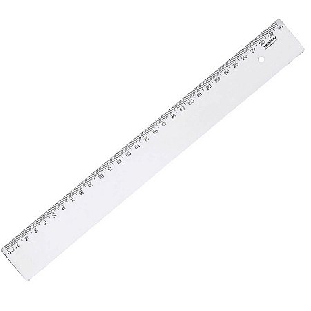 Regua 30Cm New Line Cristal Waleu