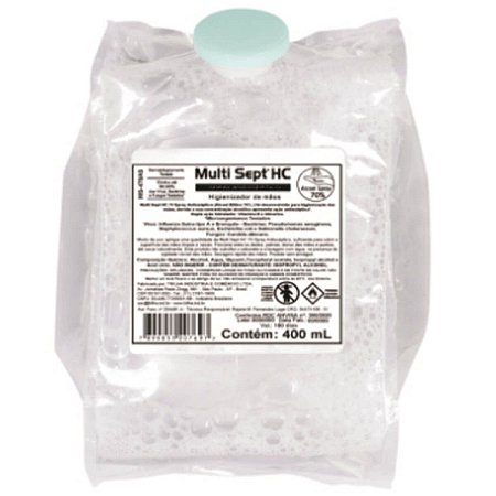 ALCOOL SPRAY REFIL 400ML MULTISEPT TRILHA