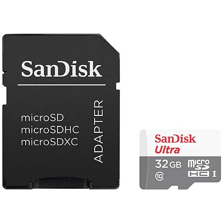 CARTAO DE MEMORIA 32GB MICRO SDXC UHS COM ADAPTADOR SANDISK