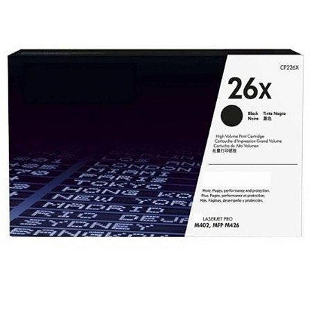 CARTUCHO 26X PRETO ORIGINAL CF226XB HP