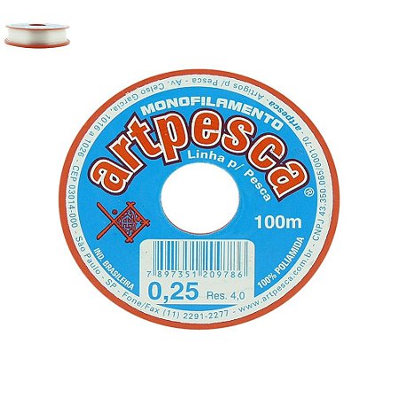 LINHA NYLON 0.25MM C/100MTS ARTPESCA