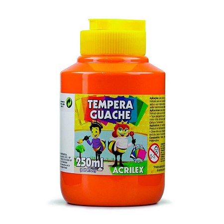TINTA GUACHE 250ml LARANJA ACRILEX