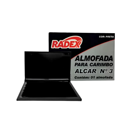 ALMOFADA P/CARIMBO N3 PRETA RADEX