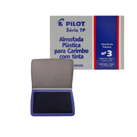 ALMOFADA P/CARIMBO N.3 AZUL 67X110MM PILOT