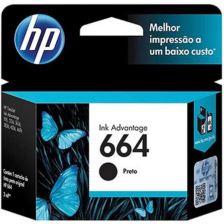 Cartucho 664 Preto Original F6V29Ab Hp