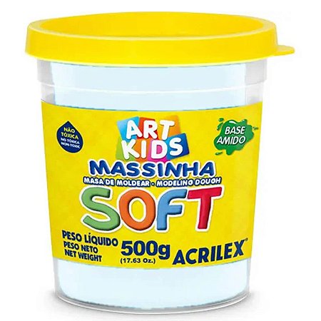 MASSA DE MODELAR SOFT 500g BRANCO NEVE ACRILEX