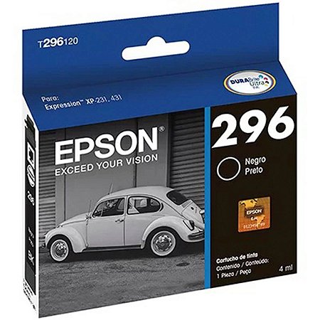 CARTUCHO EPSON 296 PRETO T296120BR
