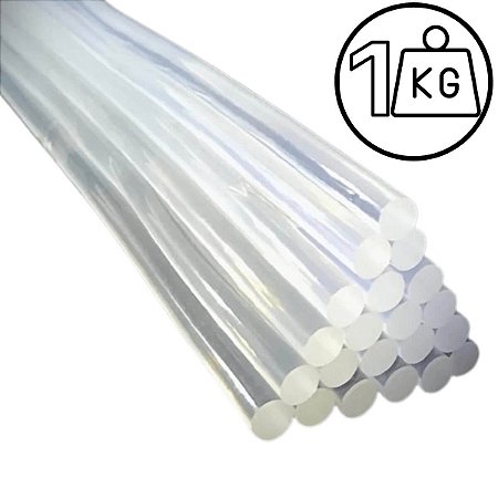 Refil Cola Quente Semi Transparente Fina 1Kg