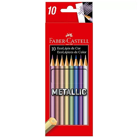 LAPIS DE COR 10 CORES METALICAS FABER CASTELL