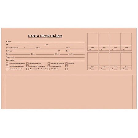 PASTA PRONTUARIO DO ALUNO C/50