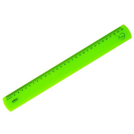 Regua 30Cm Verde Neon Waleu