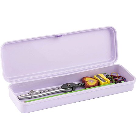 Estojo Plastico Lilas Pastel Waleu
