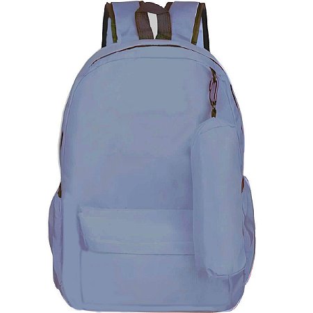 Mochila S/Estampa Azul Pastel