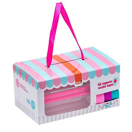 KIT SUPORTE WASHI TAPE C/3 FITAS BRW