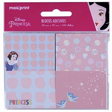 BLOCO ADESIVO 38X50 DISNEY BRANCA DE NEVE 200FLS MAXPRINT