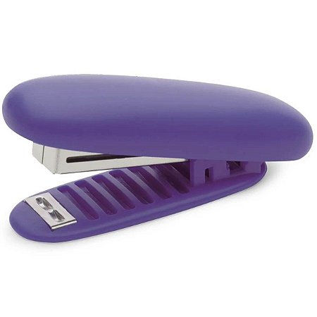 Mini Grampeador Plastico Roxo P/15 Fls Mxg15D Maxprint