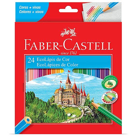 LAPIS DE COR 24 CORES VIVAS FABER CASTELL