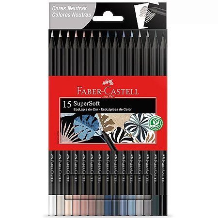 LAPIS DE COR SUPERSOFT 15 CORES NEUTRAS FABER CASTELL