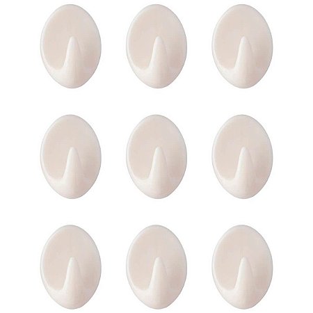 GANCHO OVAL BRANCO C/9 CLINK