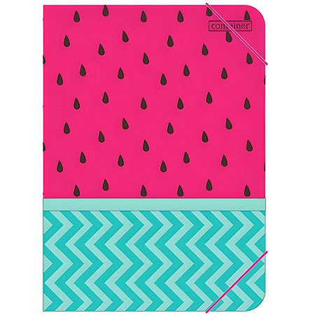 PASTA PLASTICA C/ELASTICO S/L OFICIO MELANCIA CONTAINER