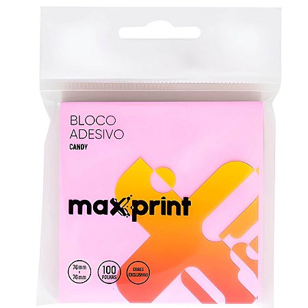 BLOCO ADESIVO 76X76 CANDY 100FLS MAXPRINT