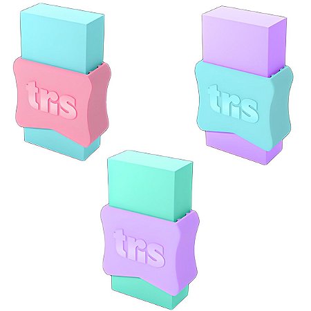 BORRACHA PLASTICA C/CAPA SCHOOL PASTEL TRIS