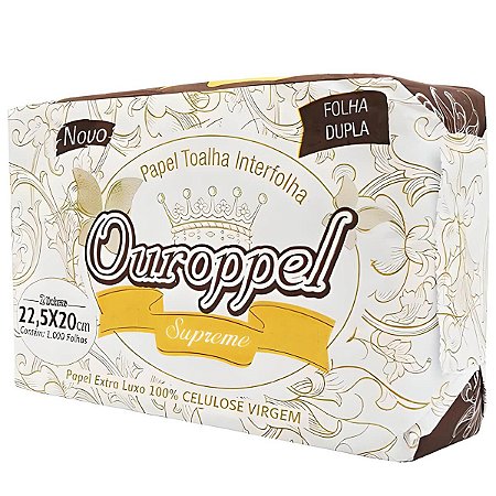 PAPEL INTERFOLHA 22,5X20 EXTRA LUXO SUPREME C/1000 OUROPPEL