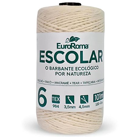 BARBANTE ALGODAO CRU 4/6 FIOS 101M EURO ROMA