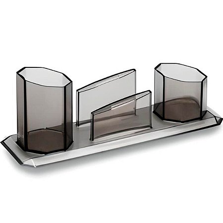 PORTA LAPIS/CLIPS/LEMBRETE TRIPLO FUME WALEU