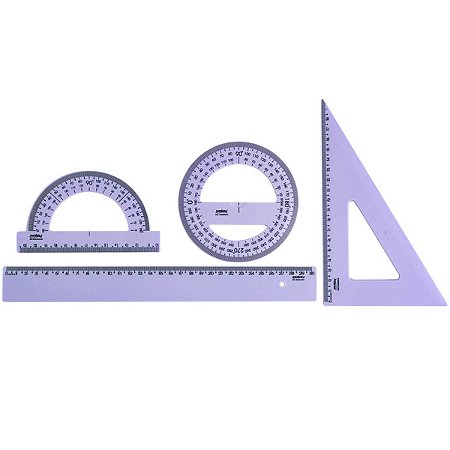 KIT REGUA SEGUNDO GRAU NEW LINE LILAS PASTEL WALEU