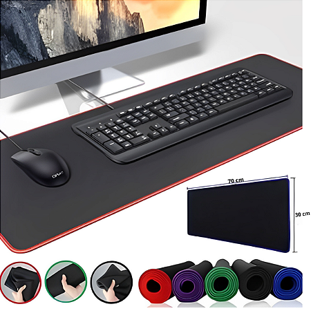 MOUSE PAD GAMER C/COSTURA PRETO 70CMX35CMX3MM GB-54263 MBTECH