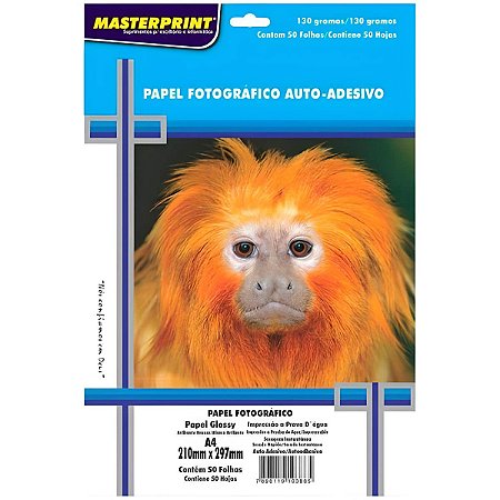 PAPEL FOTOGRAFICO AUTO-ADESIVO A4 130G C/50 MASTERPRINT