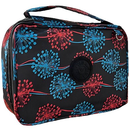 ESTOJO ESCOLAR 100 PENS NECESSAIRE C/ESTAMPA DENTE DE LEAO PRETO