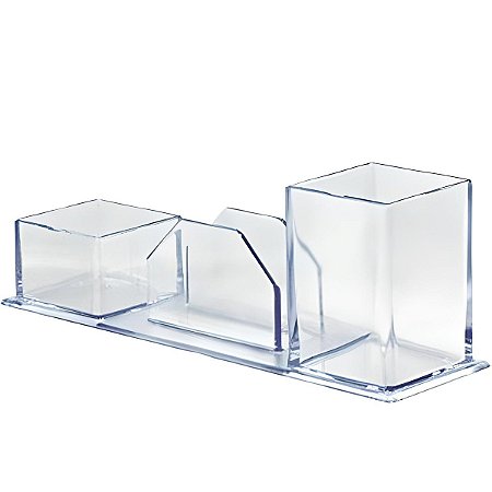 PORTA LAPIS/CLIPS/LEMBRETE TRIPLO CRISTAL NOVACRIL